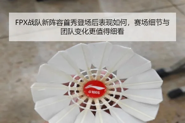 FPX战队新阵容首秀登场后表现如何，赛场细节与团队变化更值得细看